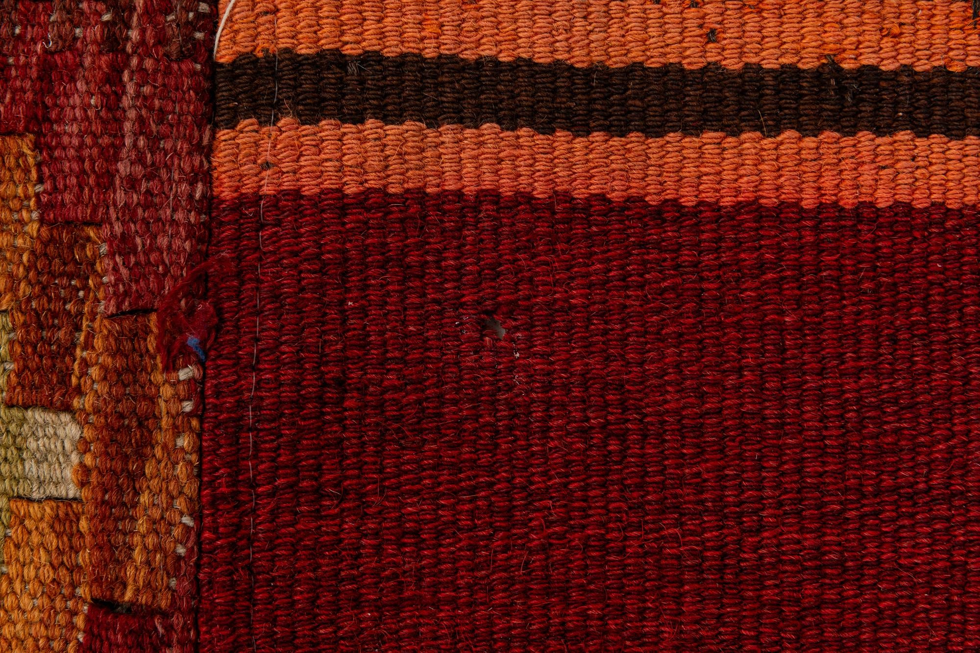 5' 10 x 8' 1 Hand Woven Kilim Patchwork Wool Rug