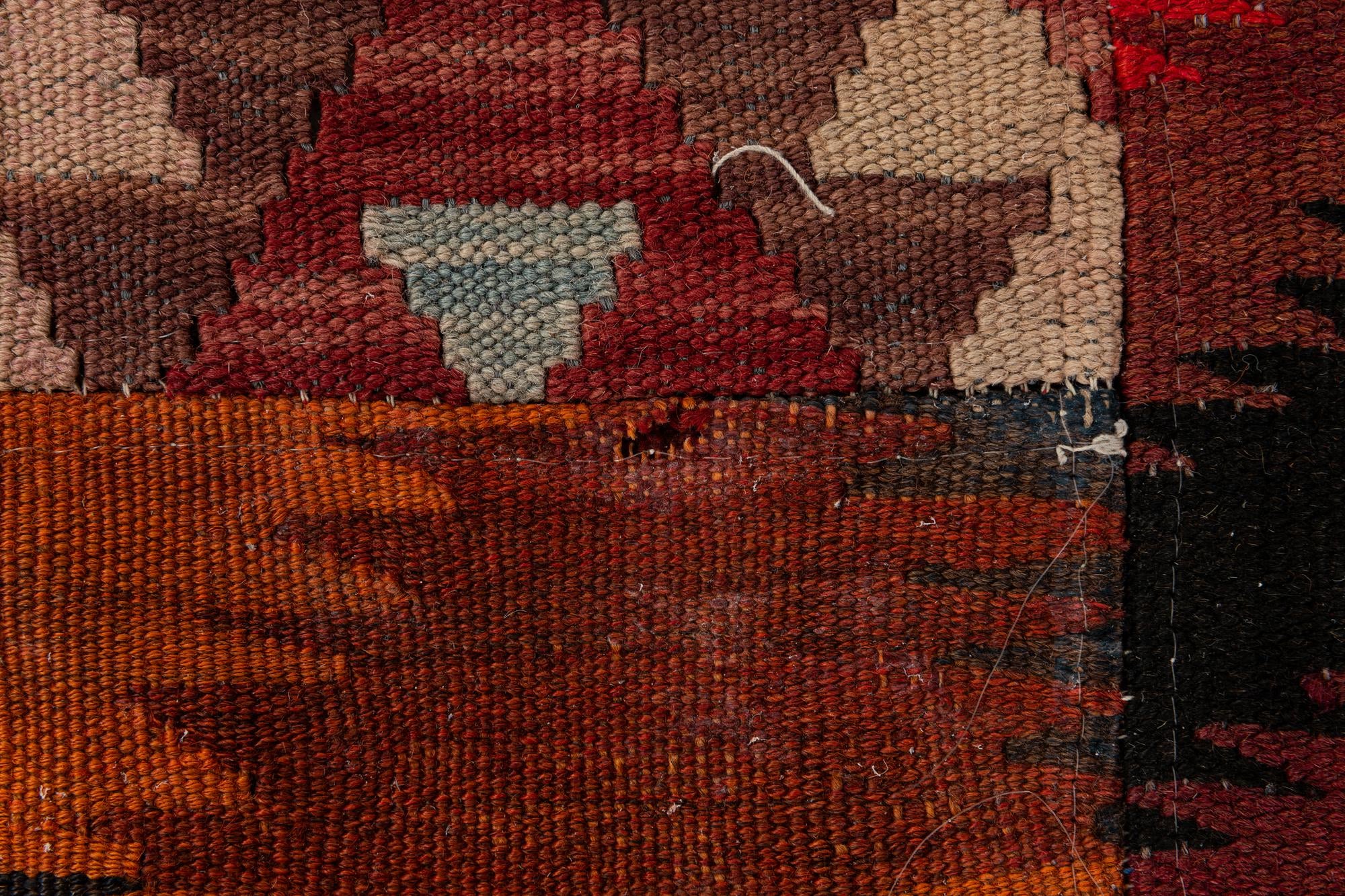 5' 10 x 8' 1 Hand Woven Kilim Patchwork Wool Rug