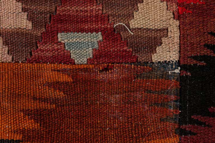 5' 10 x 8' 1 Hand Woven Kilim Patchwork Wool Rug