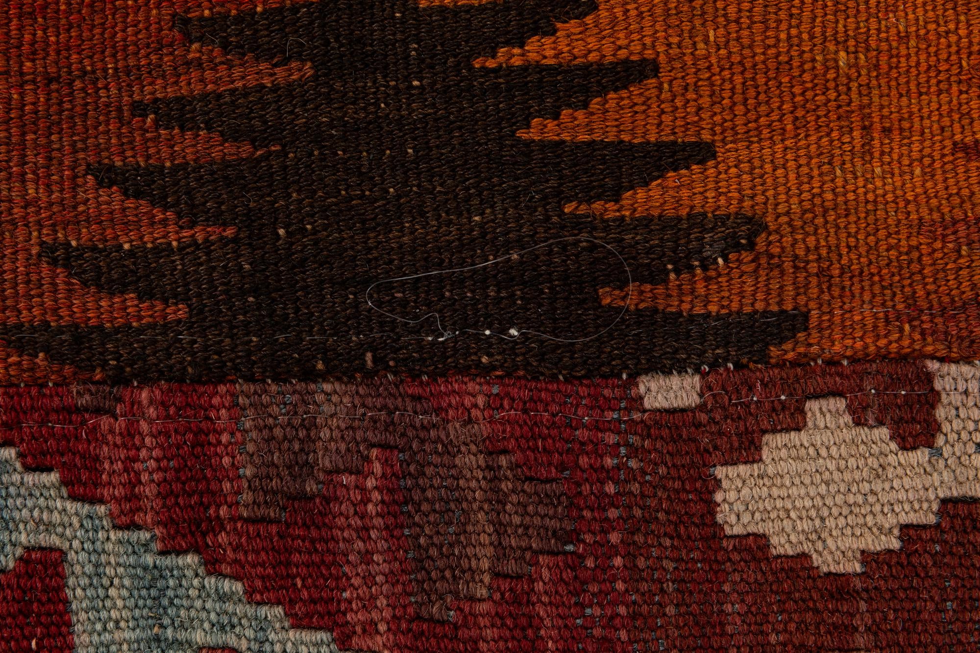5' 10 x 8' 1 Hand Woven Kilim Patchwork Wool Rug