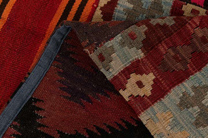 5' 10 x 8' 1 Hand Woven Kilim Patchwork Wool Rug
