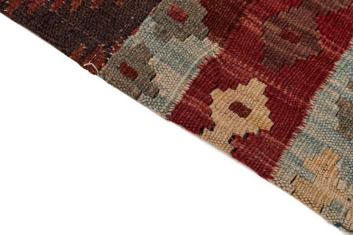 5' 10 x 8' 1 Hand Woven Kilim Patchwork Wool Rug