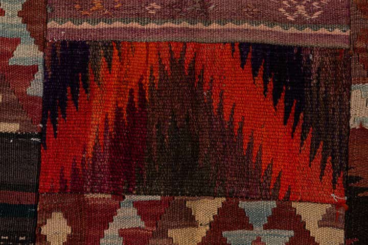 5' 10 x 8' 1 Hand Woven Kilim Patchwork Wool Rug