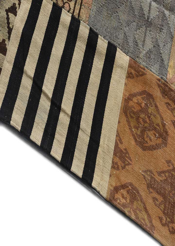 6' 8 x 9' 10 Hand Woven Kilim Patchwork Wool Rug