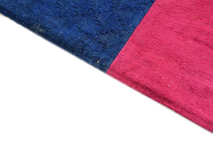 Detail image of 5' 7 x 7' 10 Hand Woven Kilim Patchwork Wool Rug
