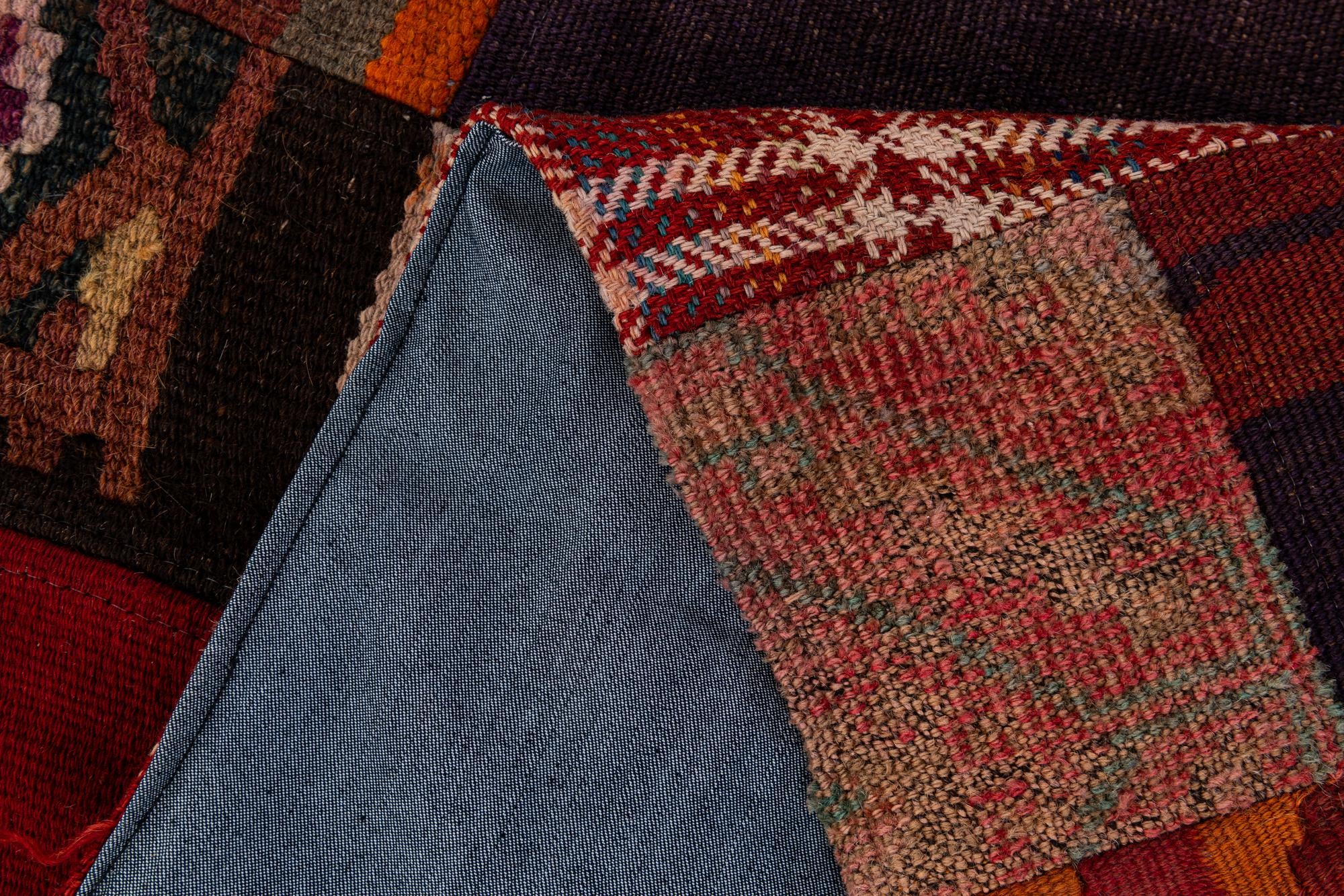 4' 2 x 6' Hand Woven Kilim Patchwork Wool Rug