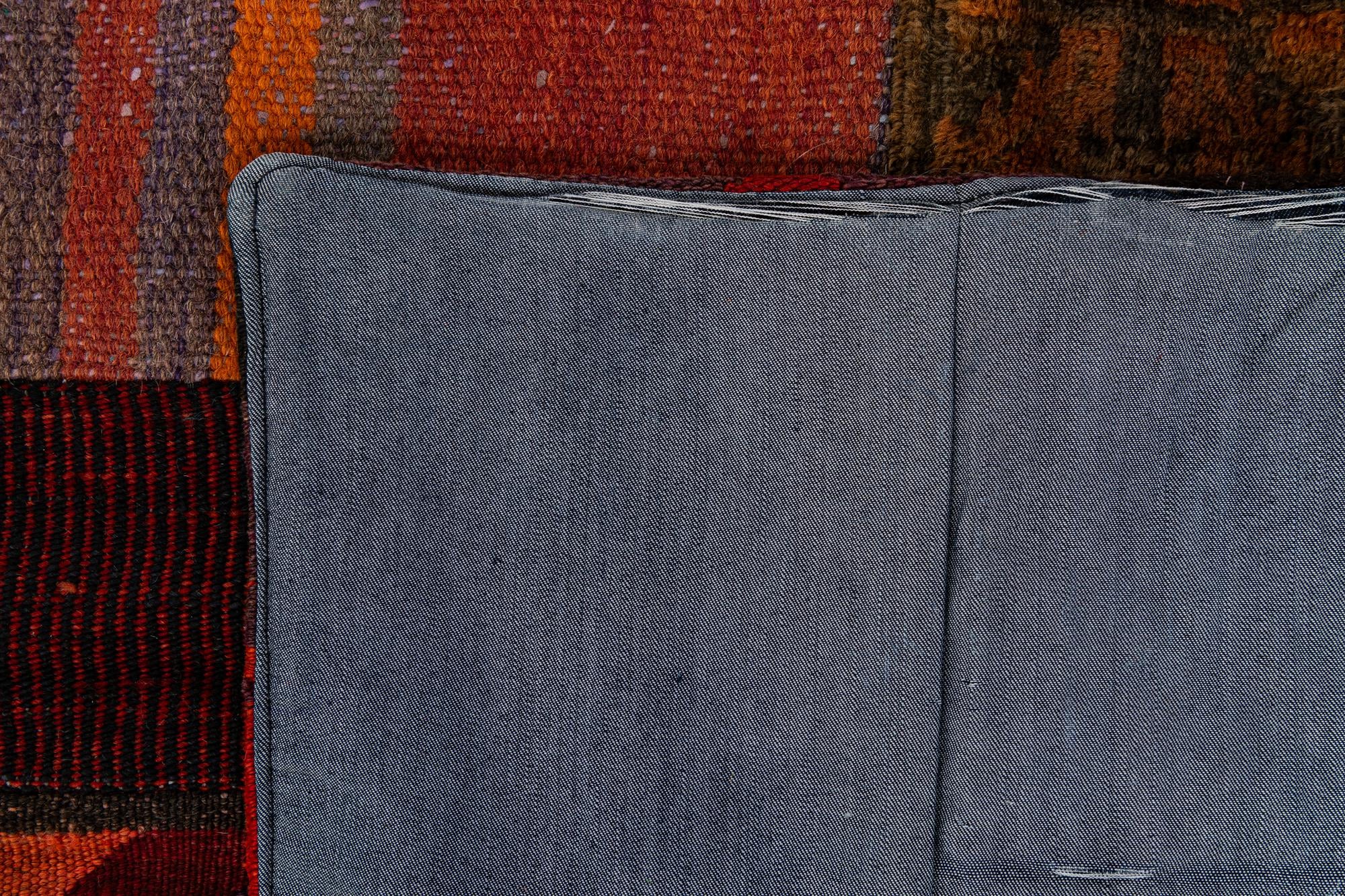 4' 2 x 6' Hand Woven Kilim Patchwork Wool Rug