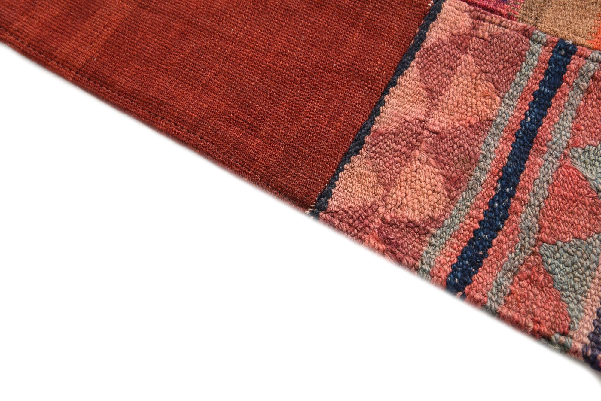 4' x 5' 11 Hand Woven Kilim Patchwork Wool Rug