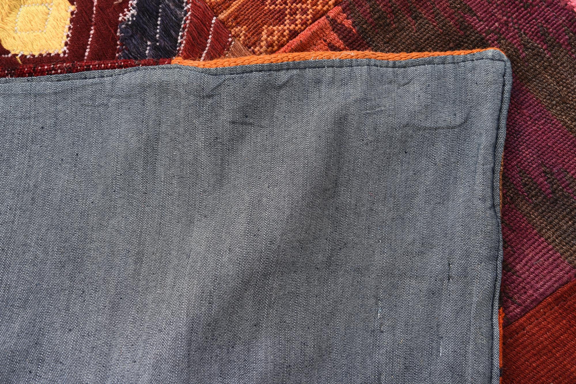 4' x 5' 11 Hand Woven Kilim Patchwork Wool Rug