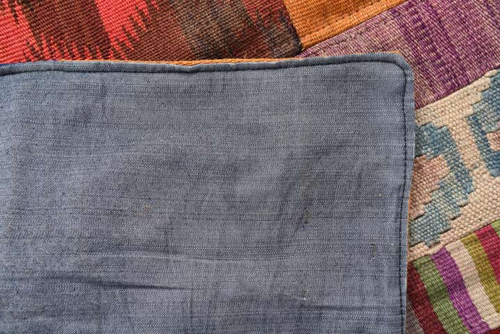 3' 4 x 5' Hand Woven Kilim Patchwork Wool Rug