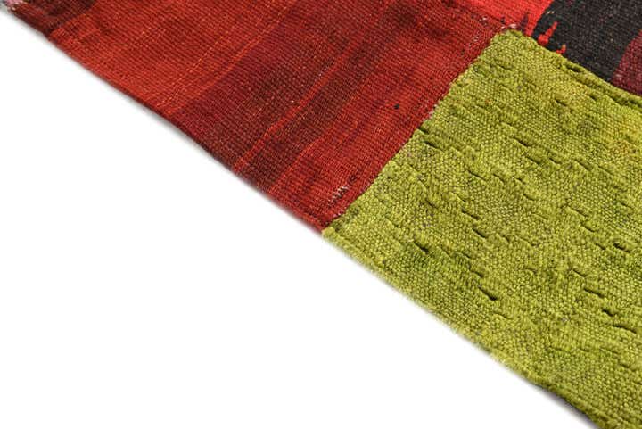 4' x 5' 11 Hand Woven Kilim Patchwork Wool Rug
