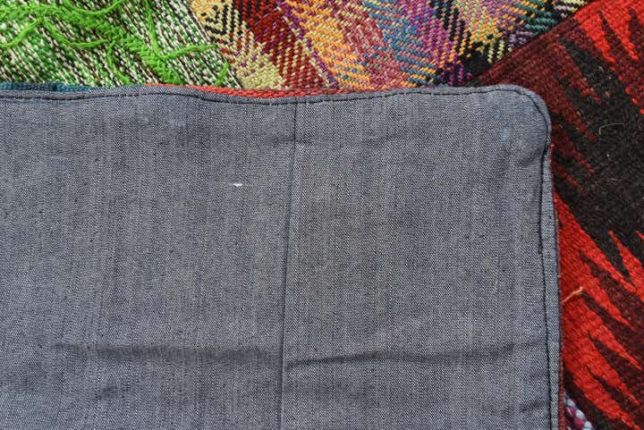 4' x 5' 11 Hand Woven Kilim Patchwork Wool Rug