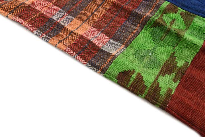 6' 7 x 9' 11 Hand Woven Kilim Patchwork Wool Rug