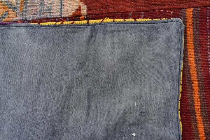 6' 7 x 9' 11 Hand Woven Kilim Patchwork Wool Rug