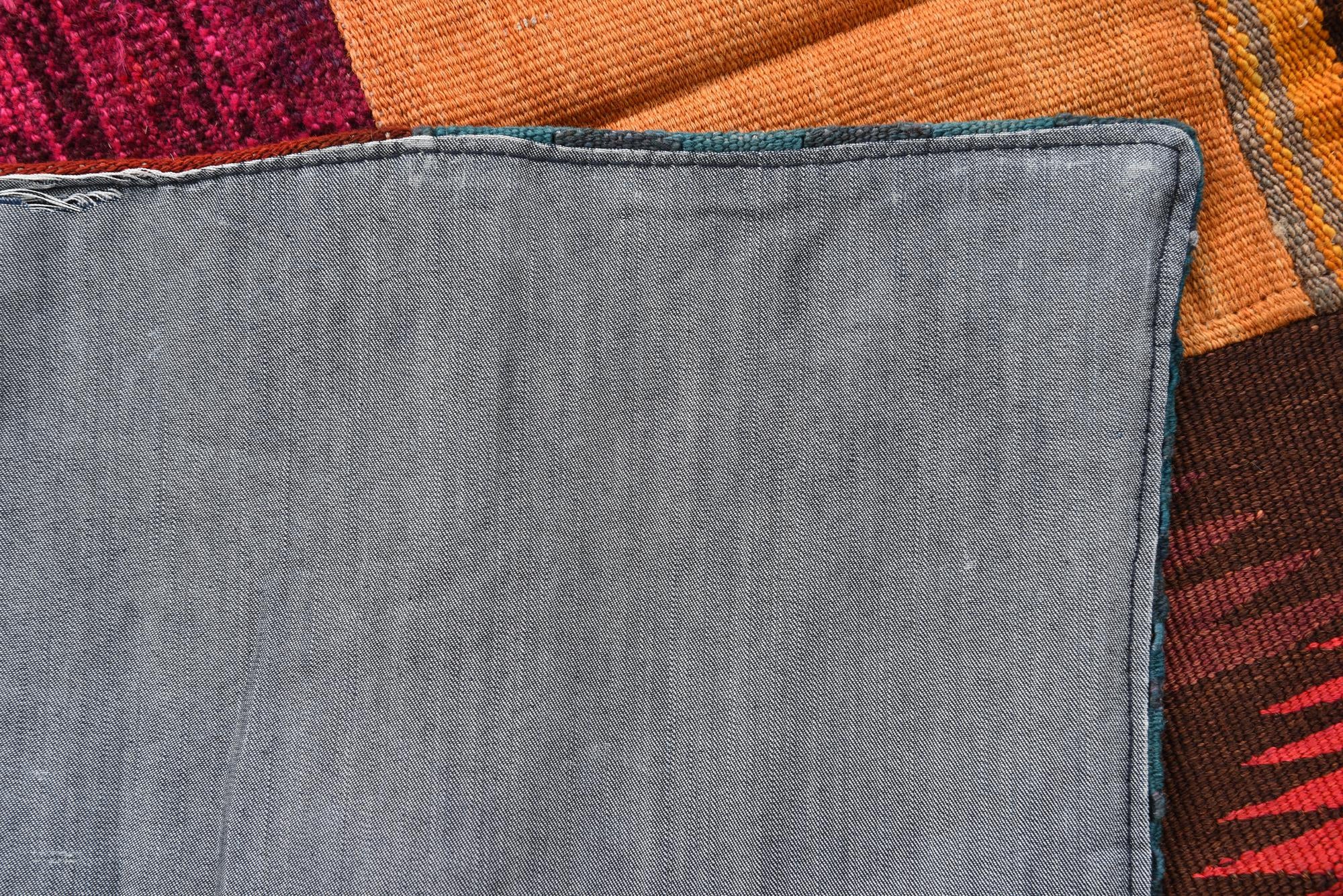 3' 11 x 5' 10 Hand Woven Kilim Patchwork Wool Rug