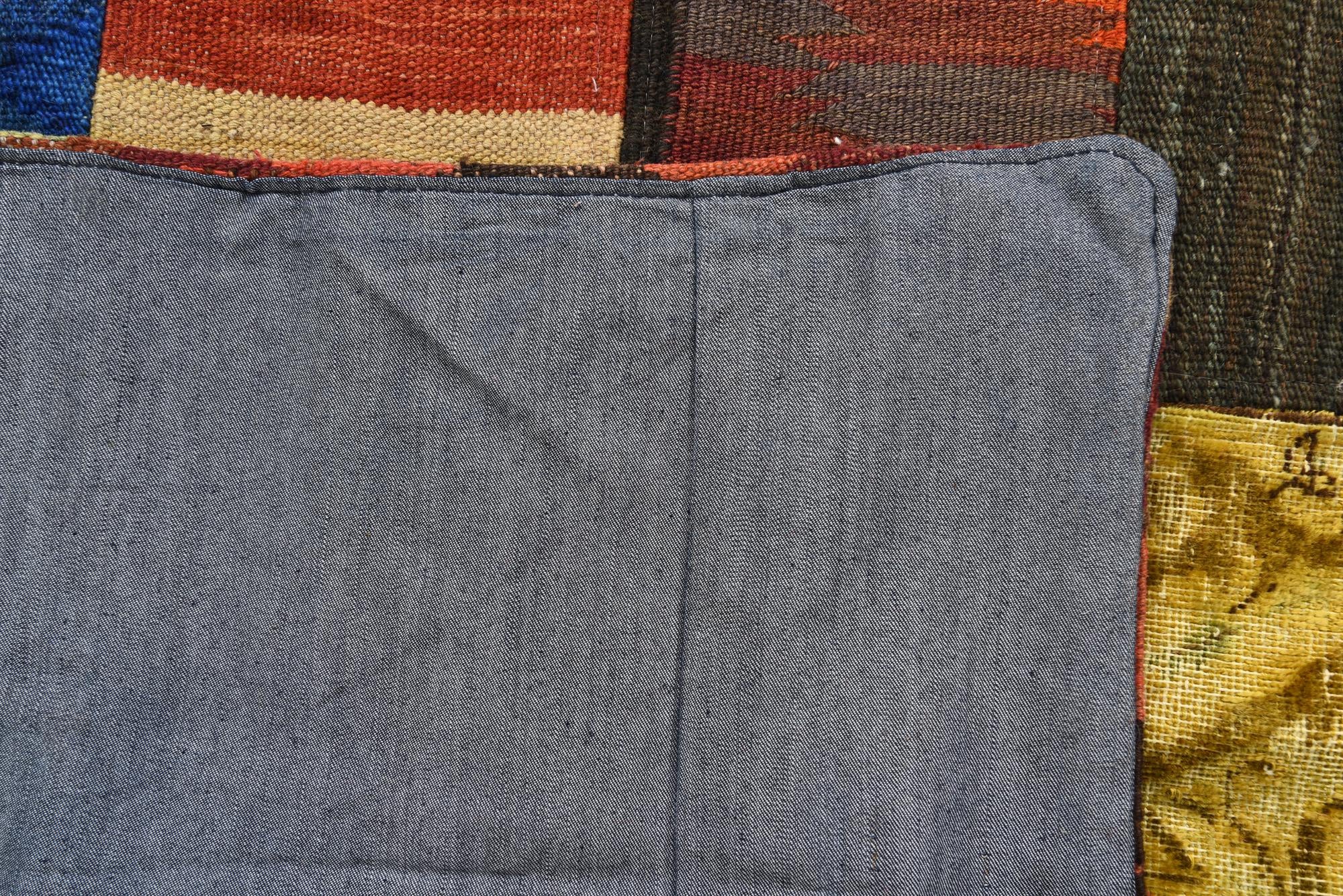 6' 8 x 9' 10 Hand Woven Kilim Patchwork Wool Rug