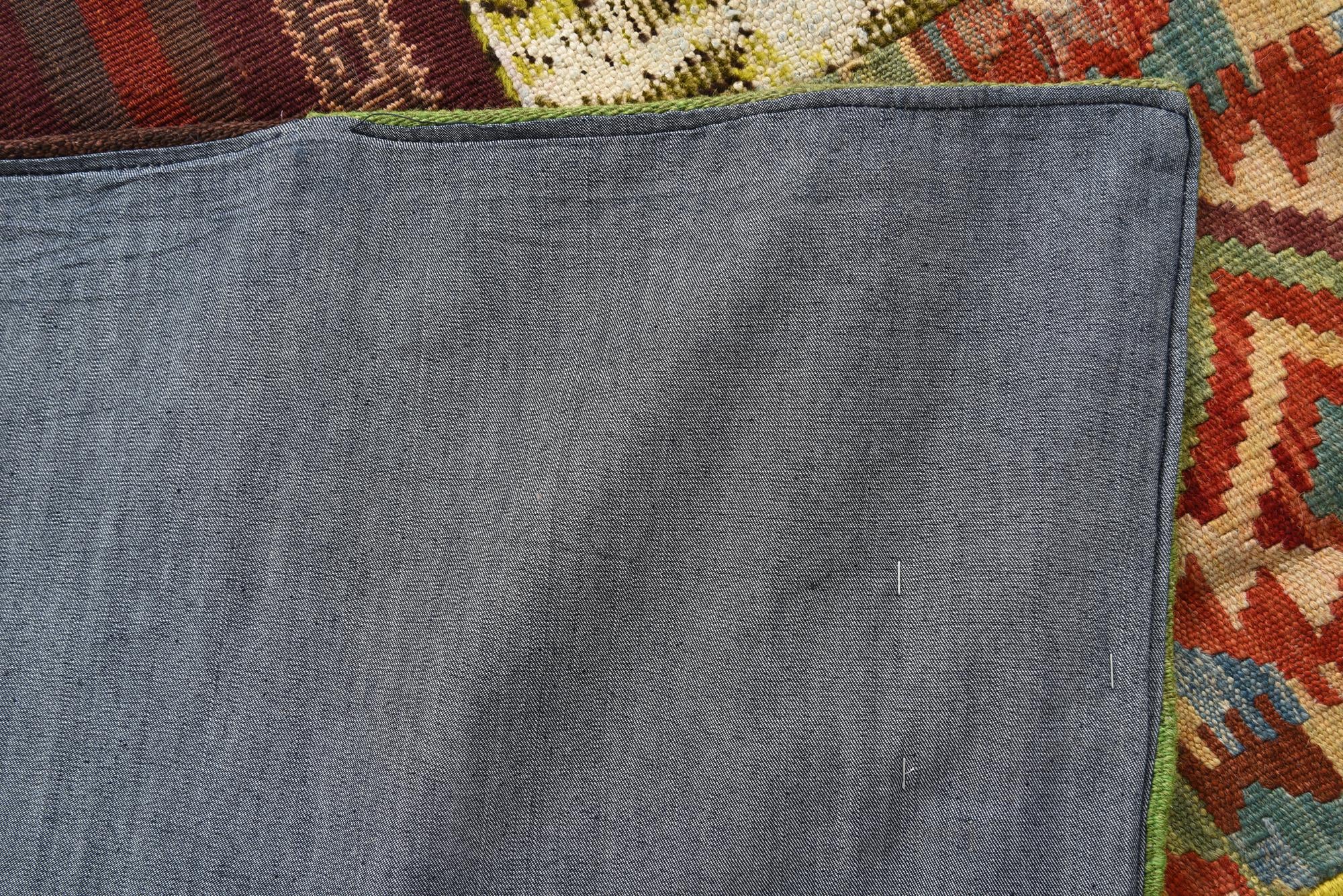 6' 9 x 10' Hand Woven Kilim Patchwork Wool Rug