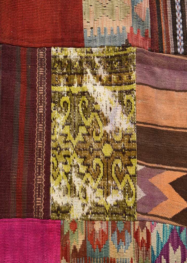 6' 9 x 10' Hand Woven Kilim Patchwork Wool Rug