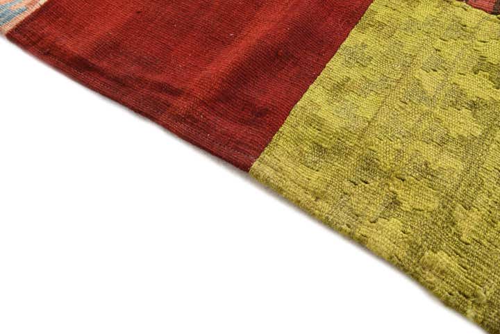 6' 7 x 9' 8 Hand Woven Kilim Patchwork Wool Rug
