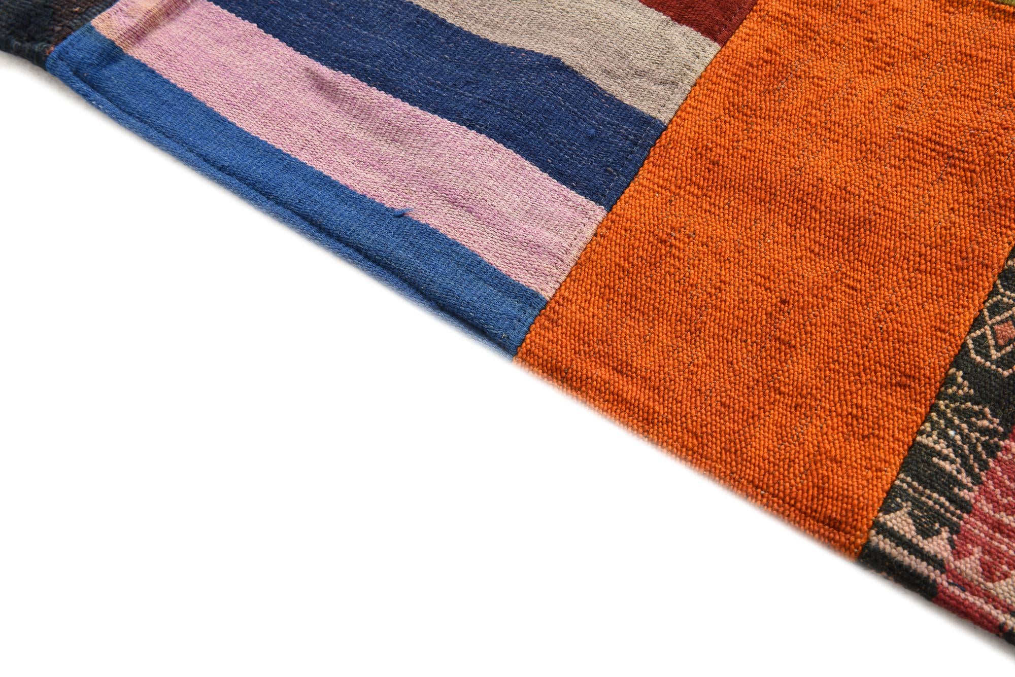 6' 8 x 9' 11 Hand Woven Kilim Patchwork Wool Rug