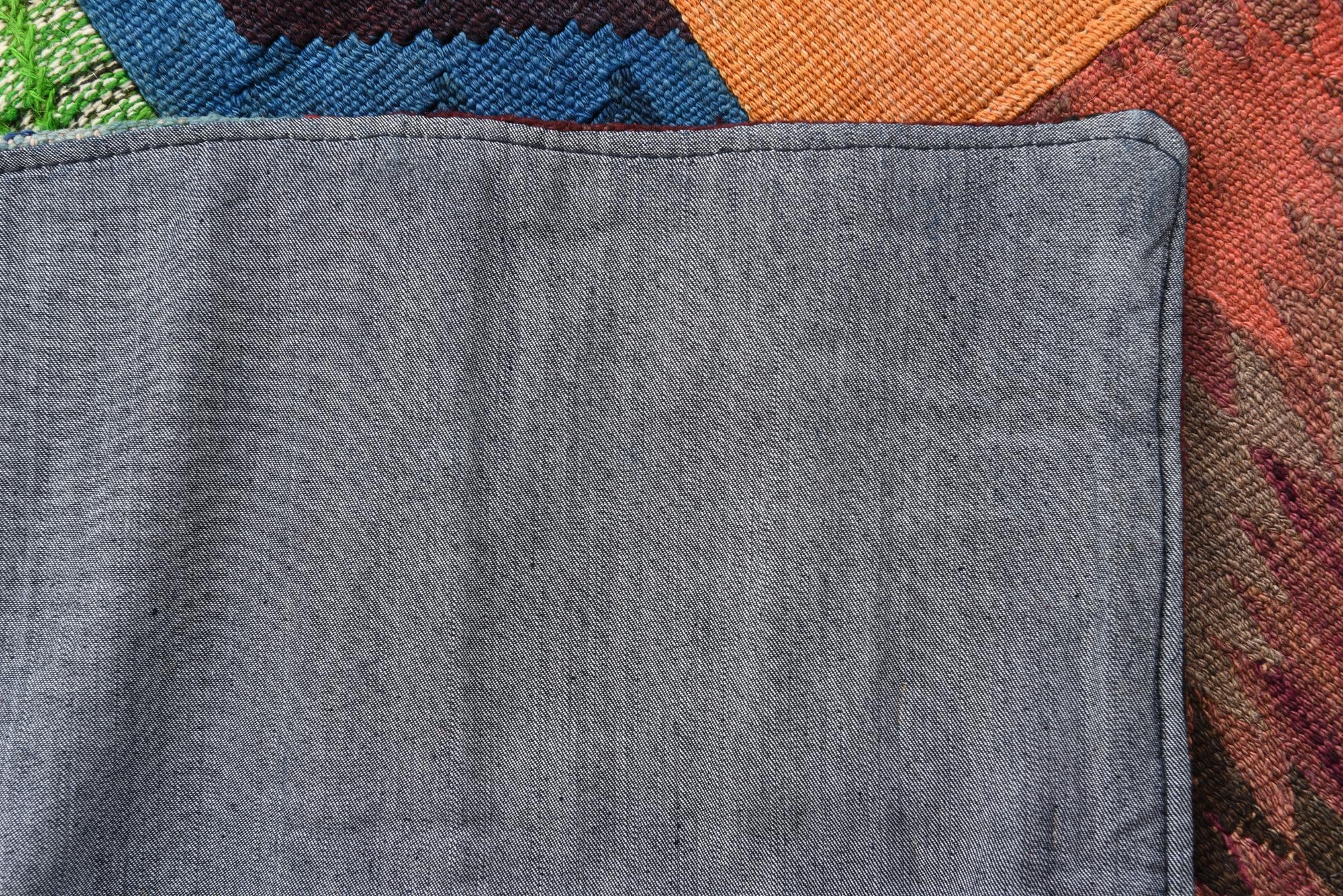 4' x 5' 11 Hand Woven Kilim Patchwork Wool Rug