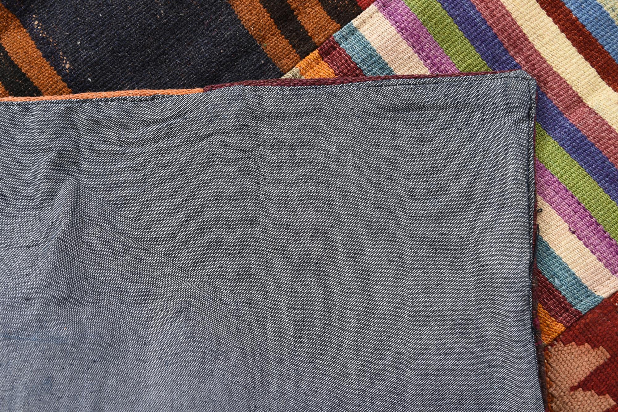 4' 2 x 5' 10 Hand Woven Kilim Patchwork Wool Rug
