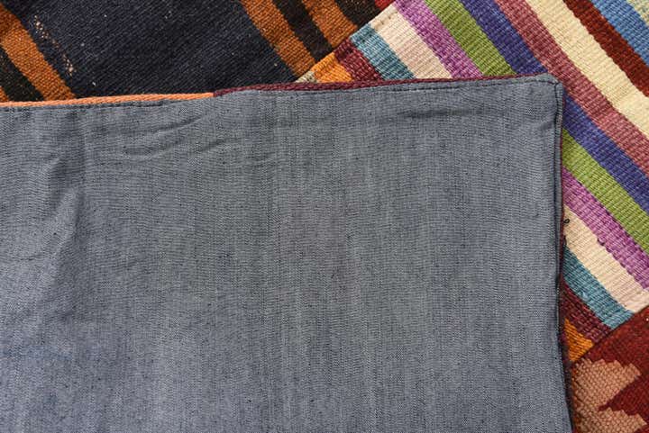 4' 2 x 5' 10 Hand Woven Kilim Patchwork Wool Rug