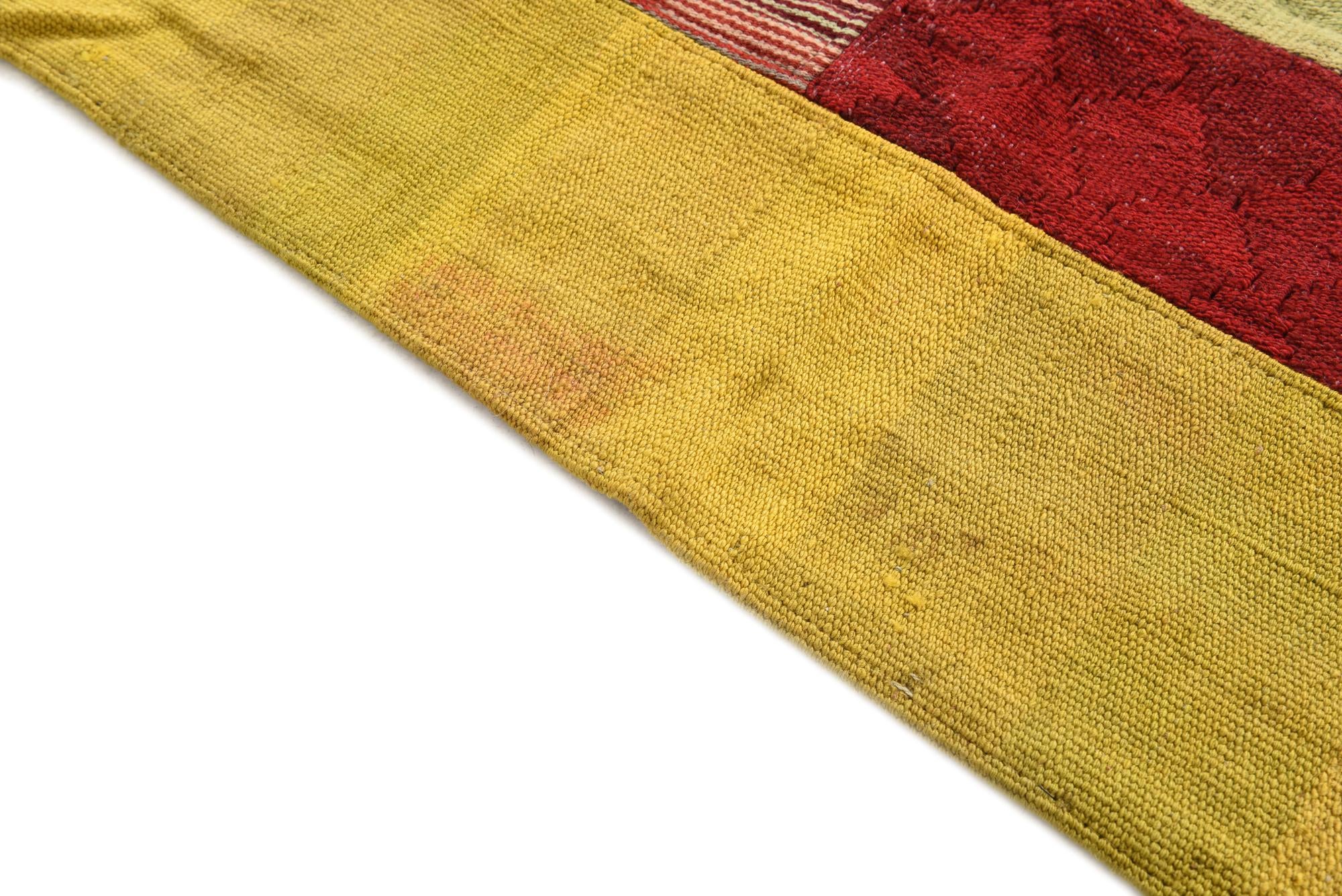 5' 8 x 8' 2 Hand Woven Kilim Patchwork Wool Rug