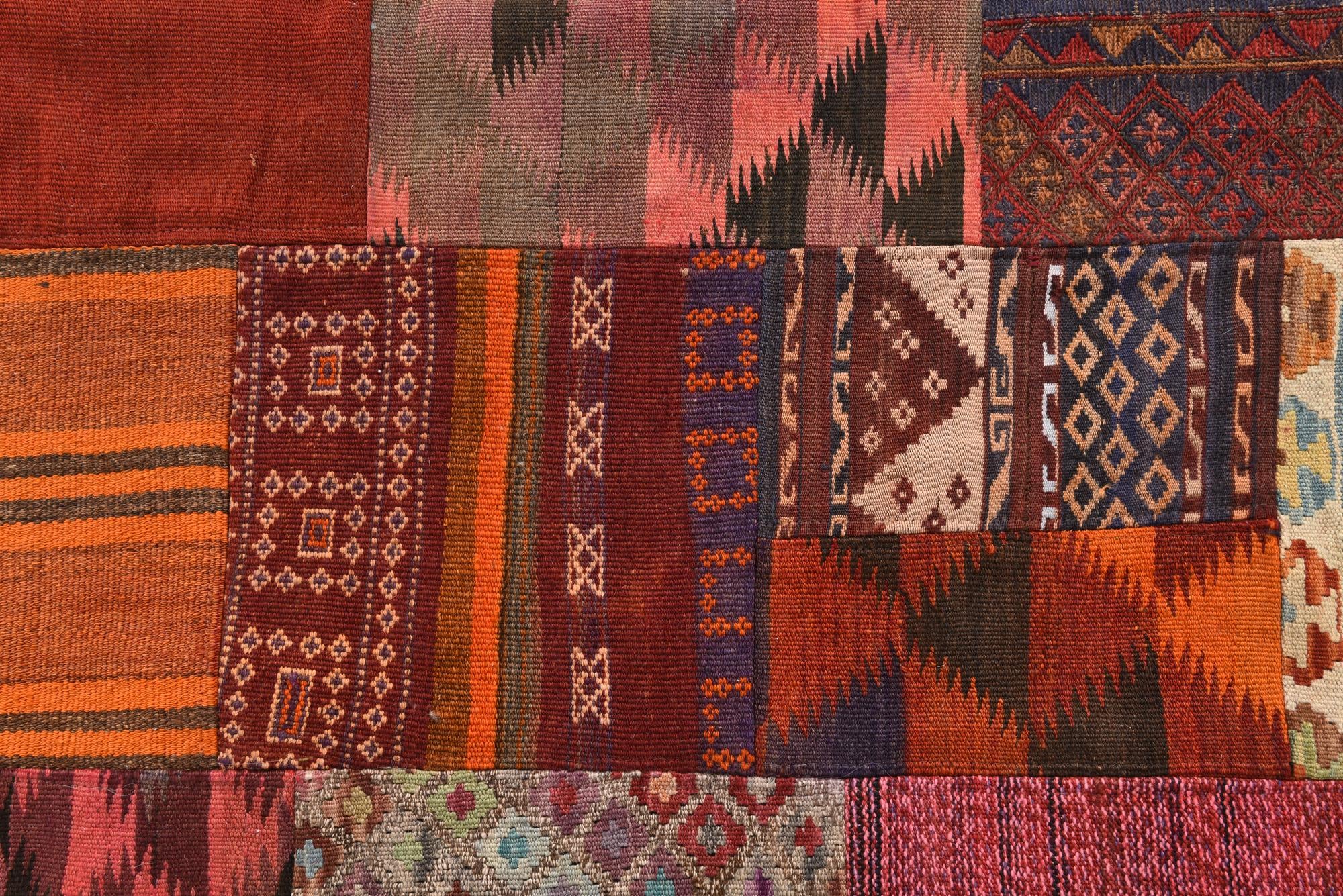 5' 4 x 6' 7 Hand Woven Kilim Patchwork Wool Rug