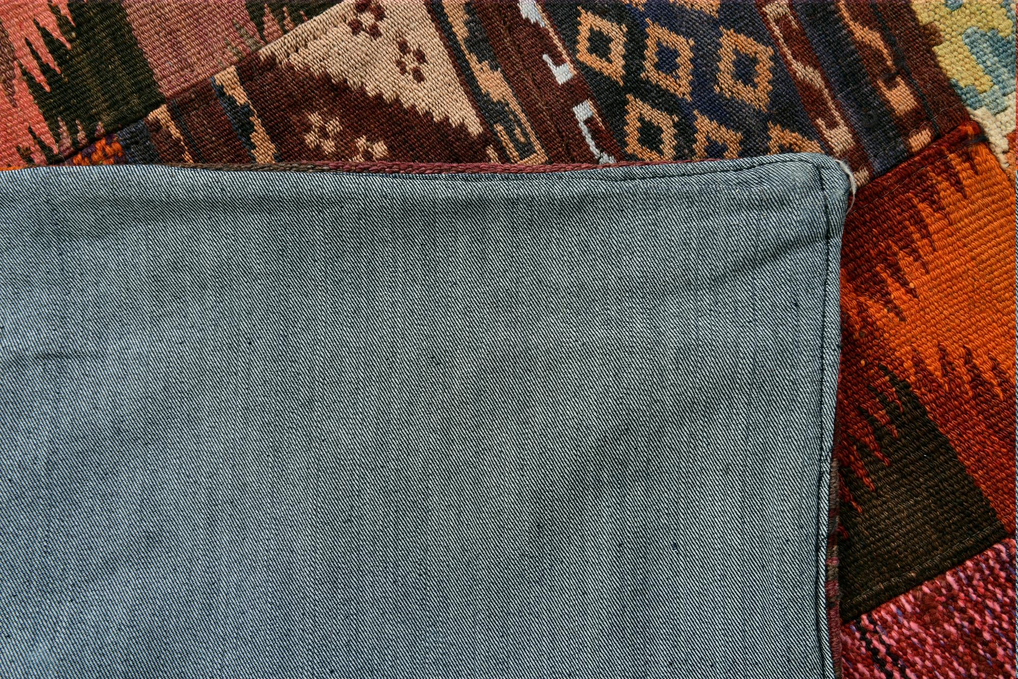 5' 4 x 6' 7 Hand Woven Kilim Patchwork Wool Rug