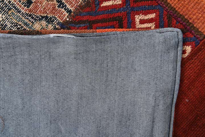 5' 7 x 8' Hand Woven Kilim Patchwork Wool Rug
