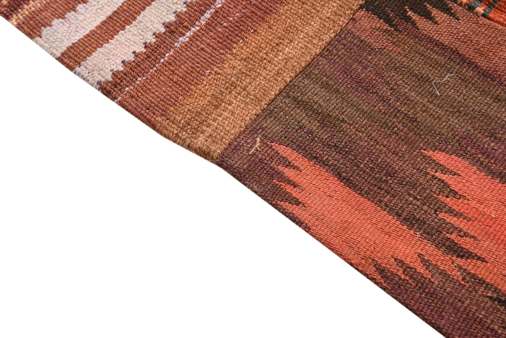 4' x 6' Hand Woven Kilim Patchwork Wool Rug