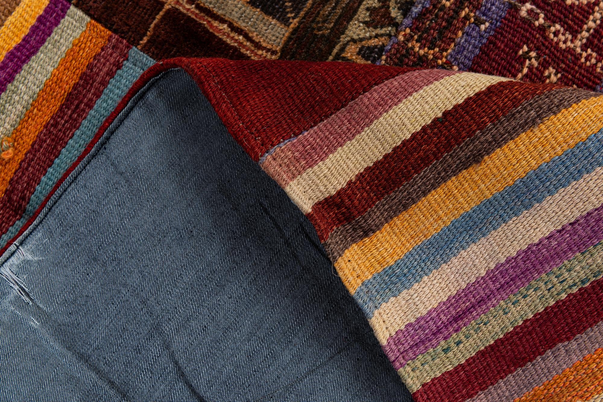 4' 2 x 6' Hand Woven Kilim Patchwork Wool Rug
