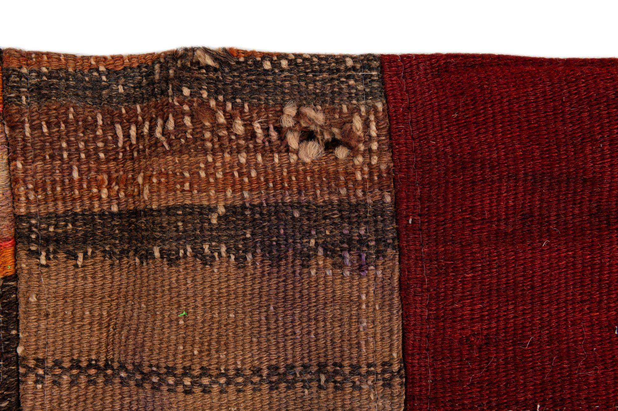 4' 2 x 6' Hand Woven Kilim Patchwork Wool Rug