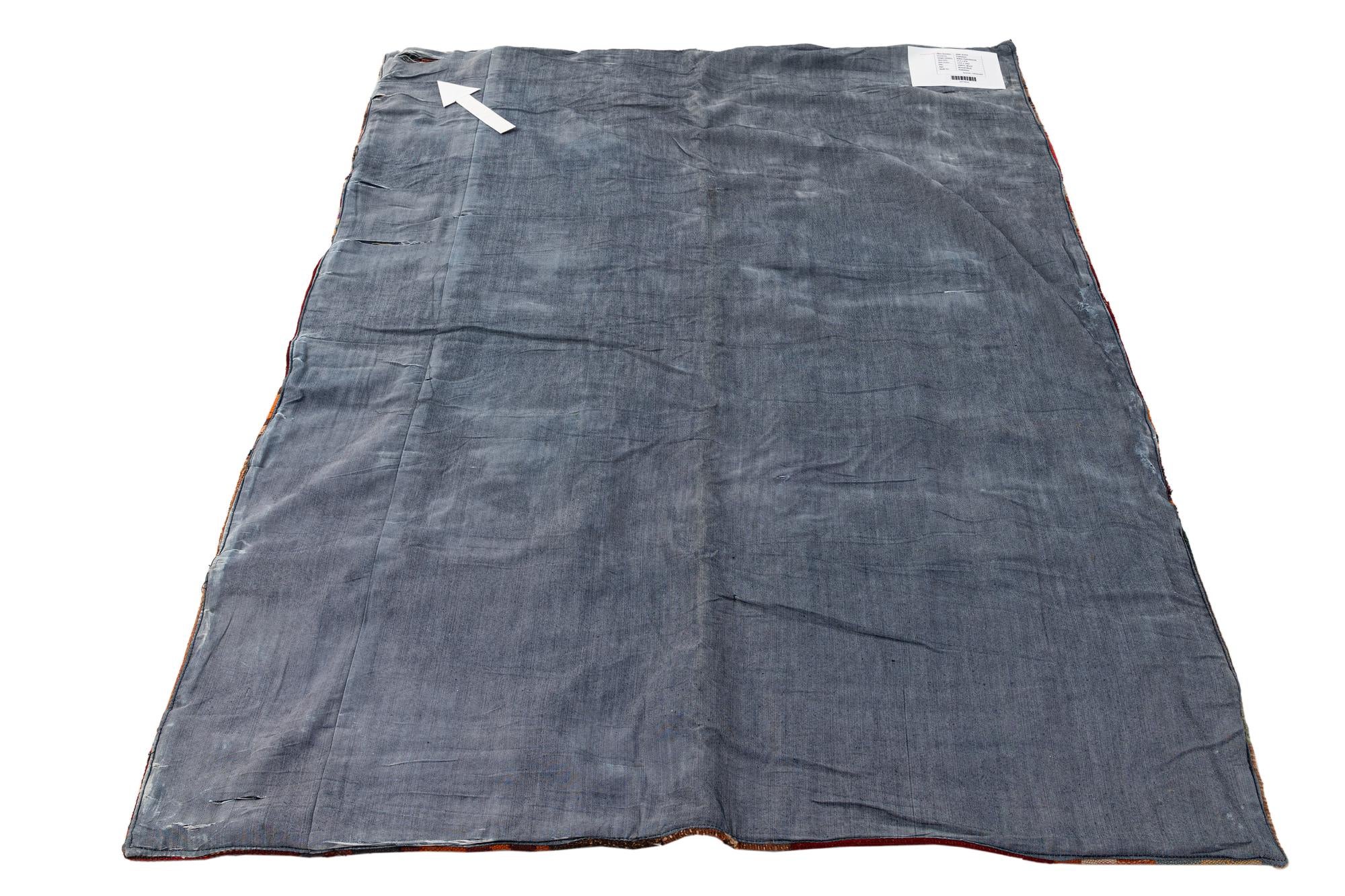 4' 2 x 6' Hand Woven Kilim Patchwork Wool Rug