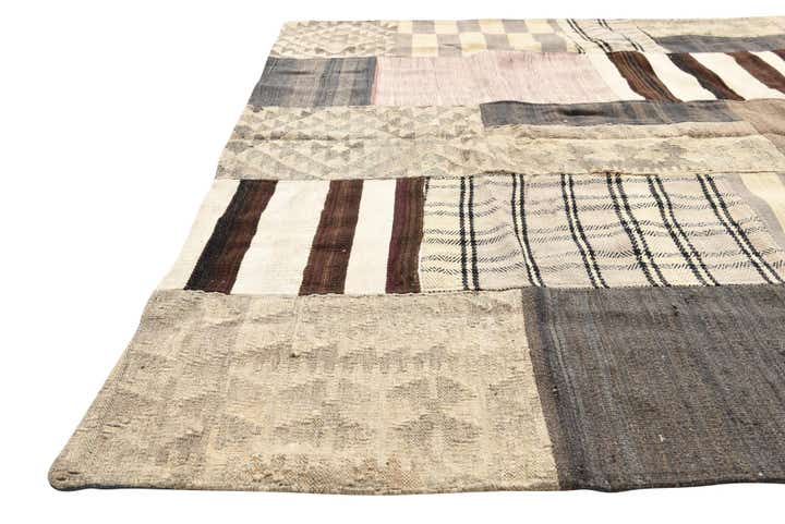5' 5 x 7' 10 Hand Woven Kilim Patchwork Wool Rug