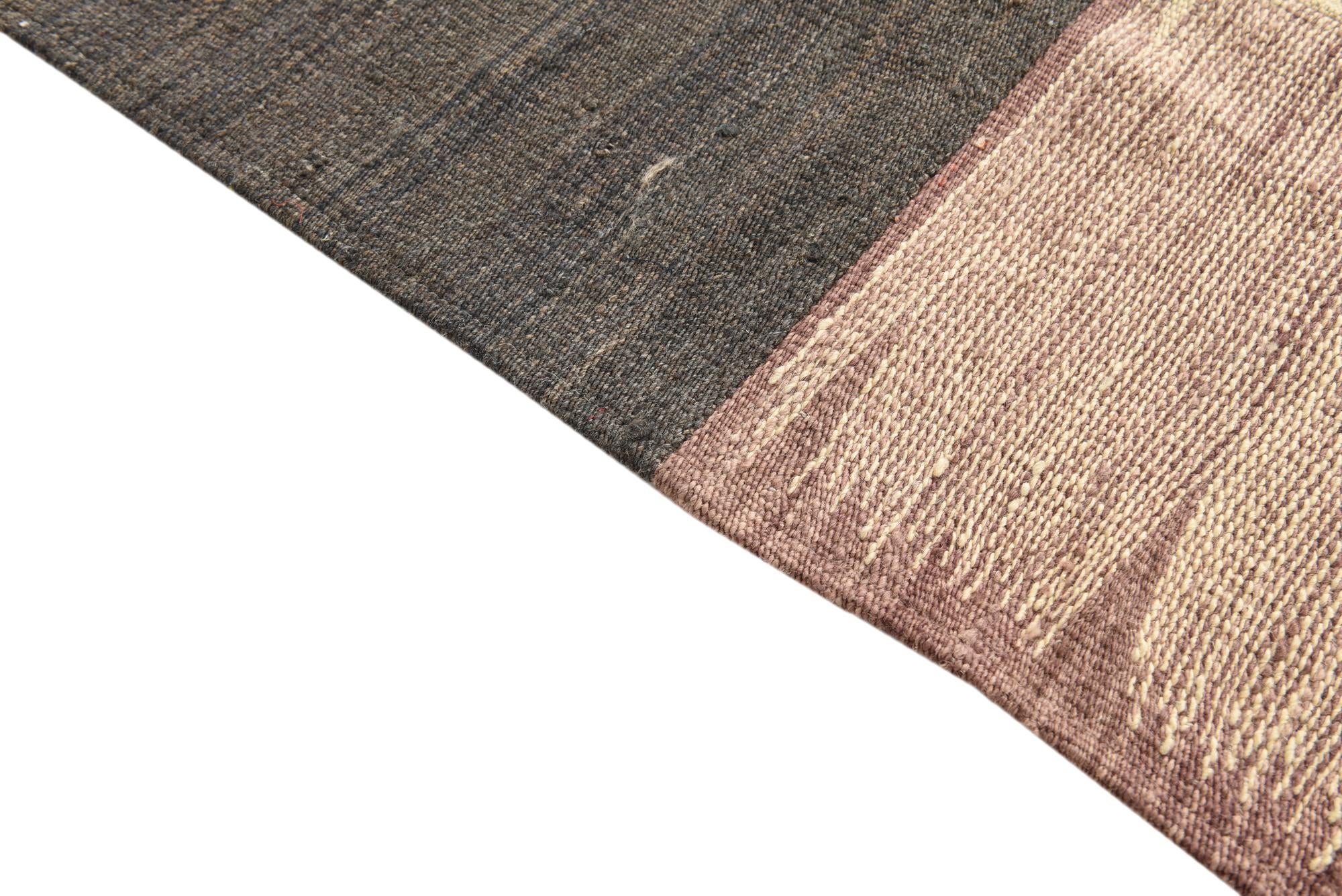 5' 5 x 7' 10 Hand Woven Kilim Patchwork Wool Rug