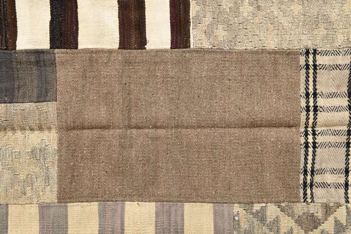 5' 5 x 7' 10 Hand Woven Kilim Patchwork Wool Rug