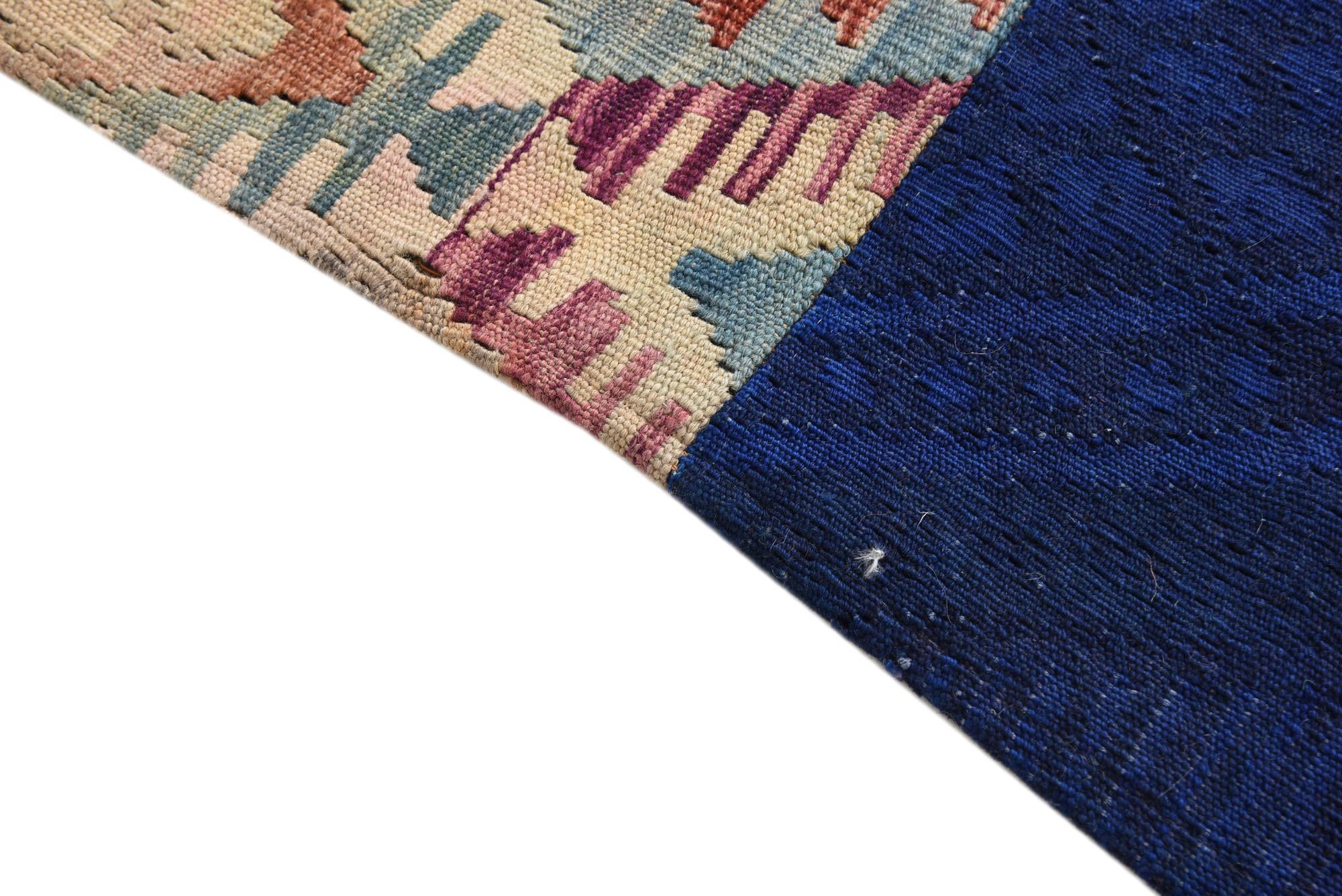 5' 5 x 7' 9 Hand Woven Kilim Patchwork Wool Rug