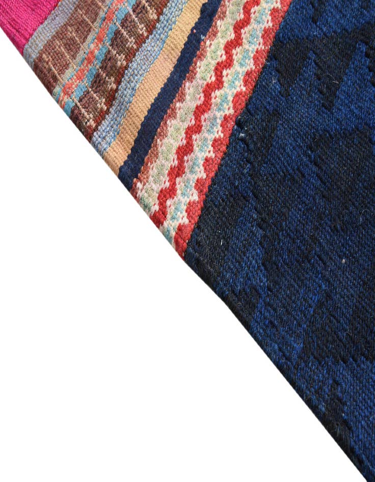 Detail image of 5' 6 x 7' 7  Hand Woven Kilim Patchwork Wool Rug