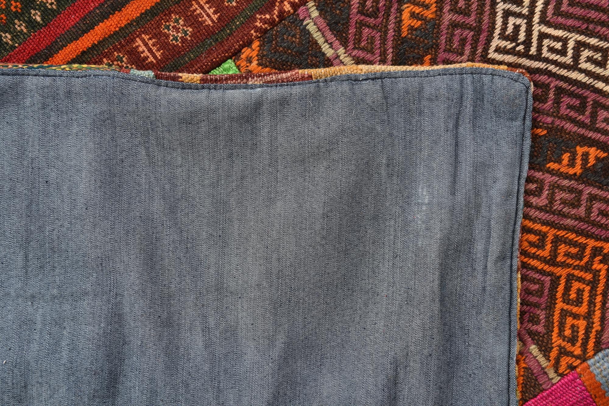 5' 6 x 7' 7 Hand Woven Kilim Patchwork Wool Rug