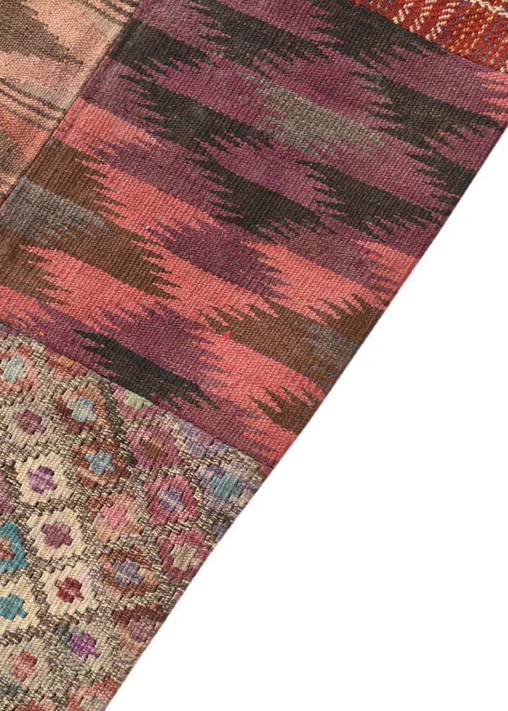 4' 10 x 6' 6 Hand Woven Kilim Patchwork Wool Rug