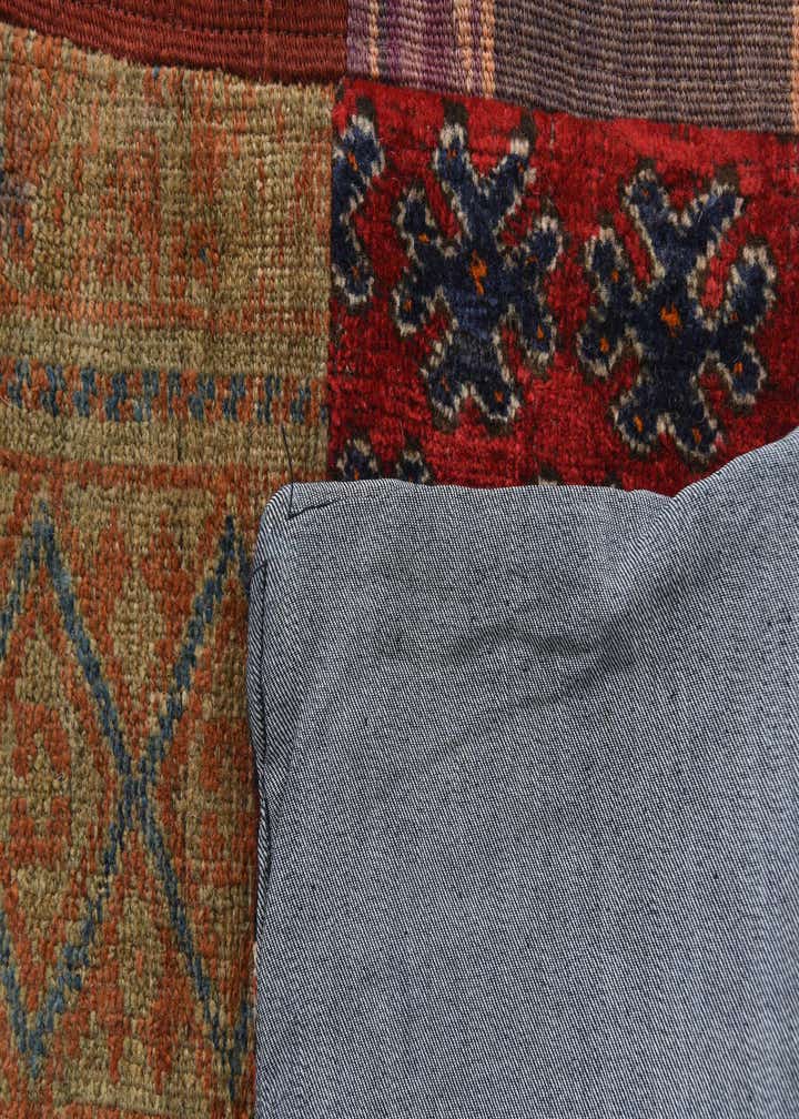 4' 10 x 6' 6 Hand Woven Kilim Patchwork Wool Rug
