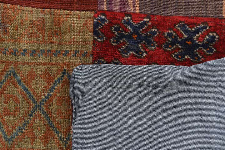 4' 10 x 6' 6 Hand Woven Kilim Patchwork Wool Rug