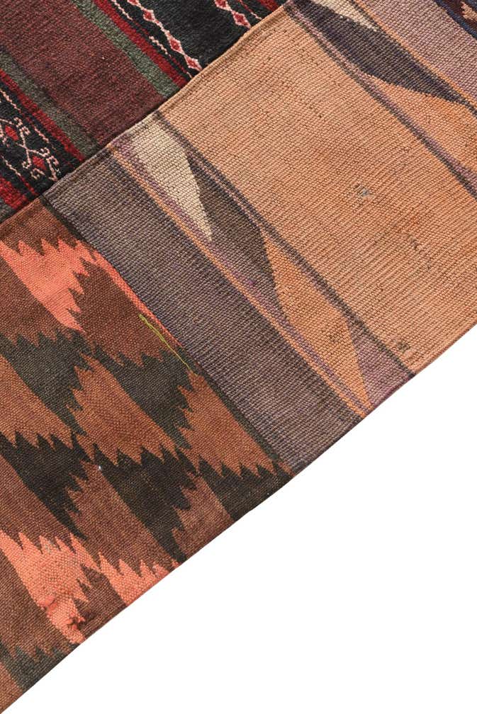 4' 10 x 6' 6 Hand Woven Kilim Patchwork Wool Rug