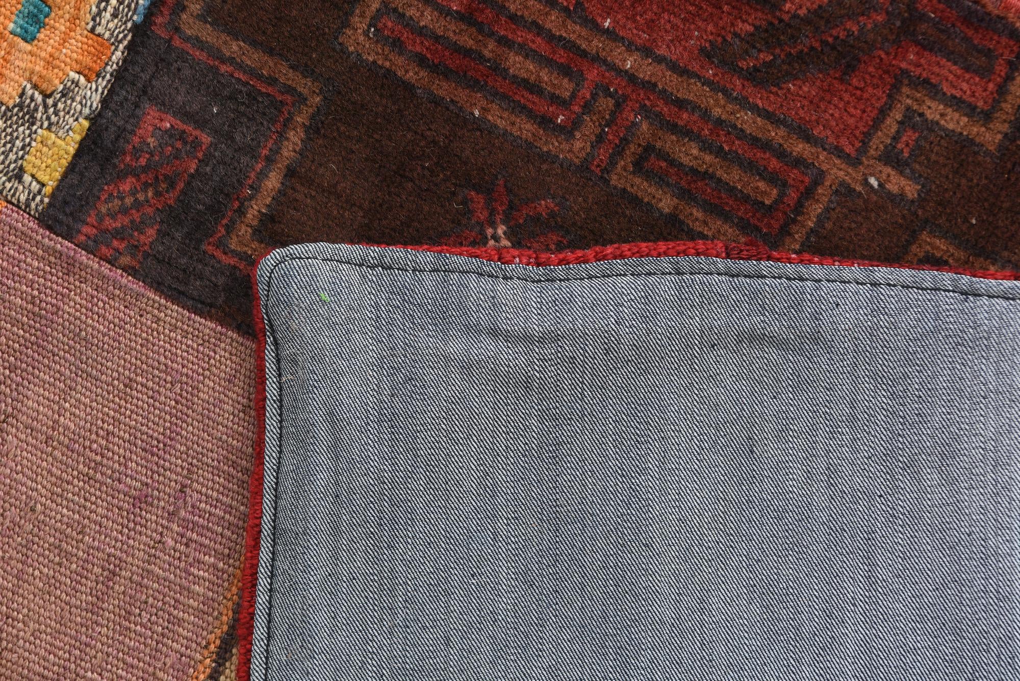 5' 7 x 8' 1 Hand Woven Kilim Patchwork Wool Rug