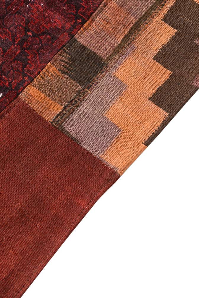 4' x 6' Hand Woven Kilim Patchwork Wool Rug