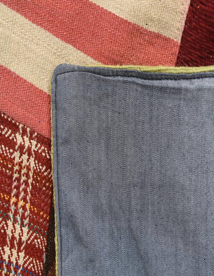 Detail image of 5' 9 x 7' 8  Hand Woven Kilim Patchwork Wool Rug