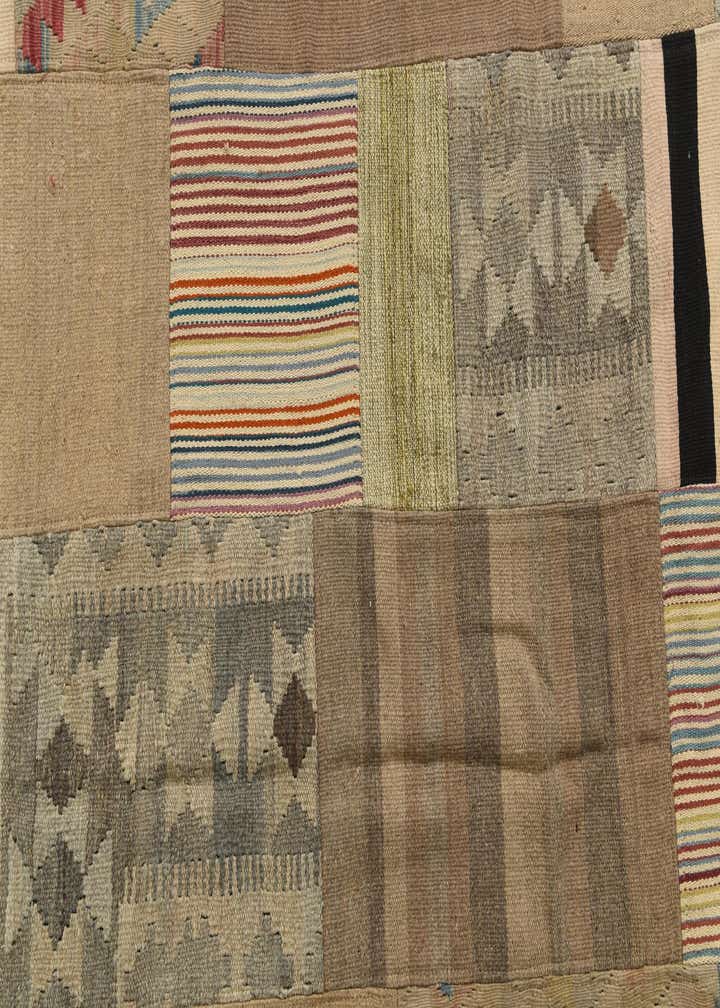 5' 6 x 8' Hand Woven Kilim Patchwork Wool Rug