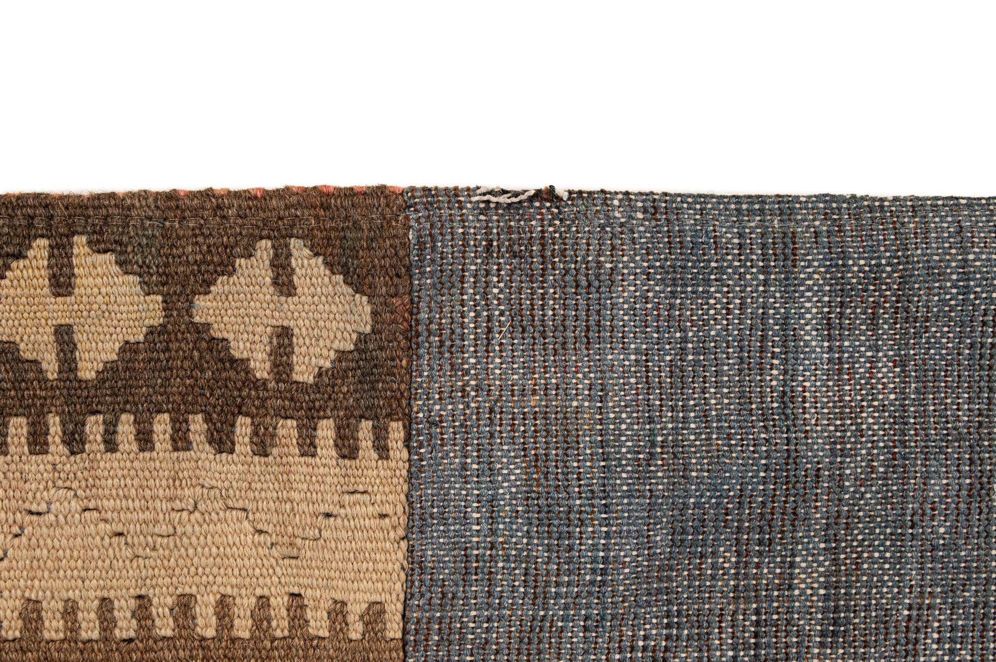 7' 2 x 10' Hand Woven Kilim Patchwork Wool Rug